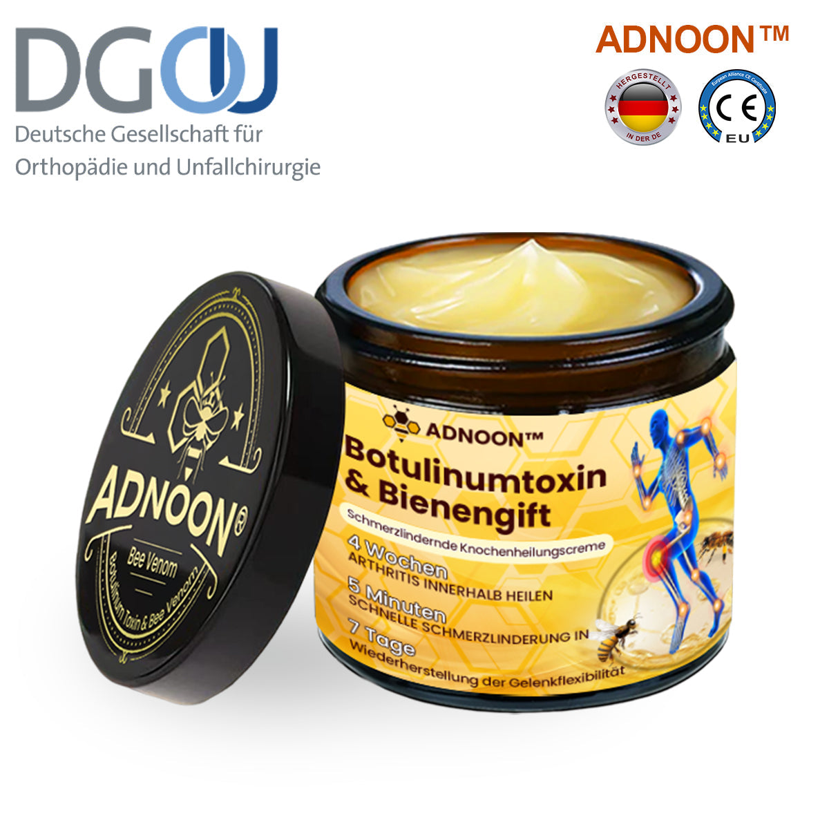 ADNOONâ˘đ¸Botulinum Toxin & Bienenvenom Schmerzlindernde Knochenheilcreme