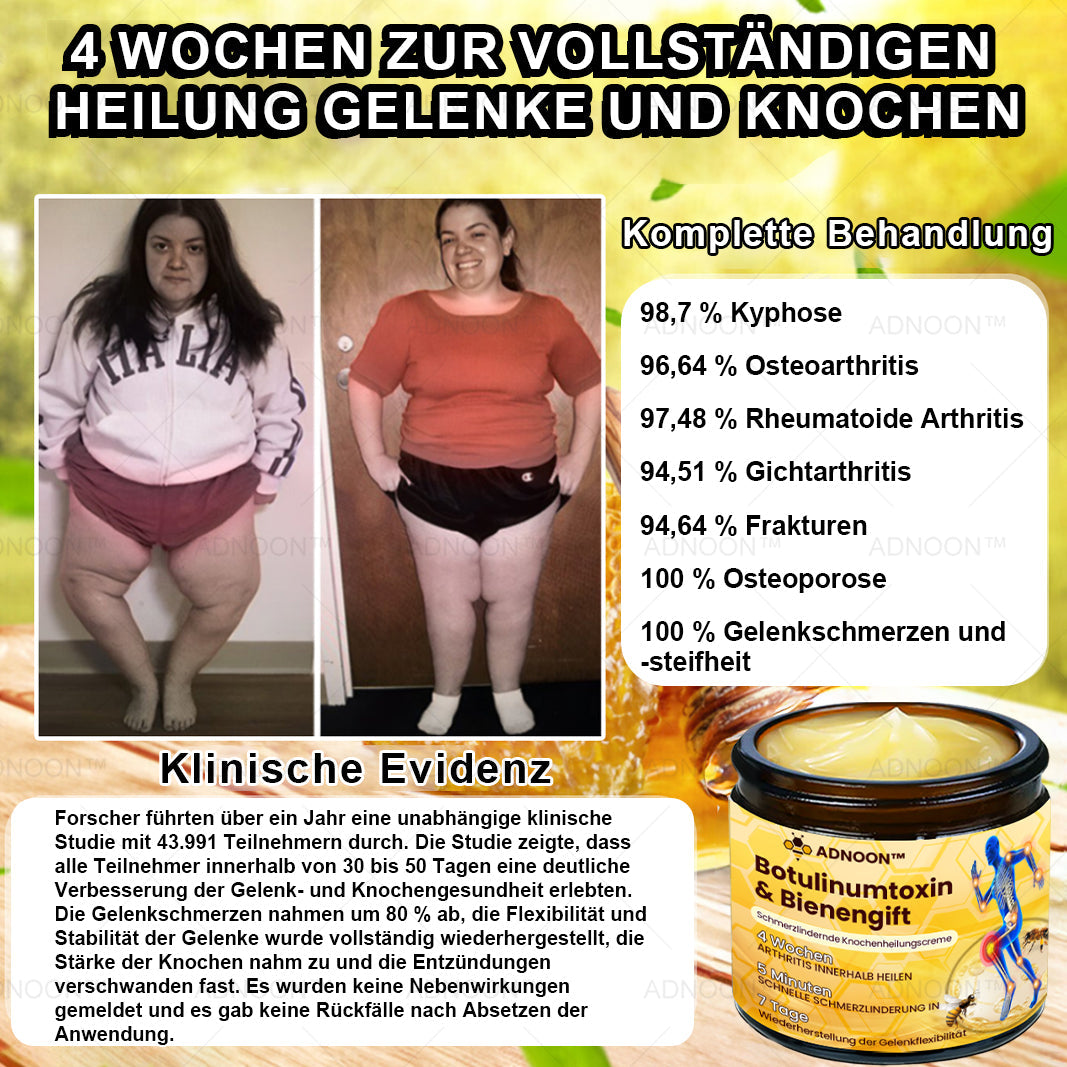ADNOONâ˘đ¸Botulinum Toxin & Bienenvenom Schmerzlindernde Knochenheilcreme