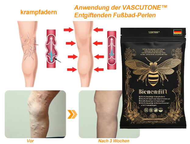 VascuTone™ 🍃 Bienengift Schlankheits-Detox-Fußbad-Perlen - (EU Lymphatic Association ELA zertifiziert)