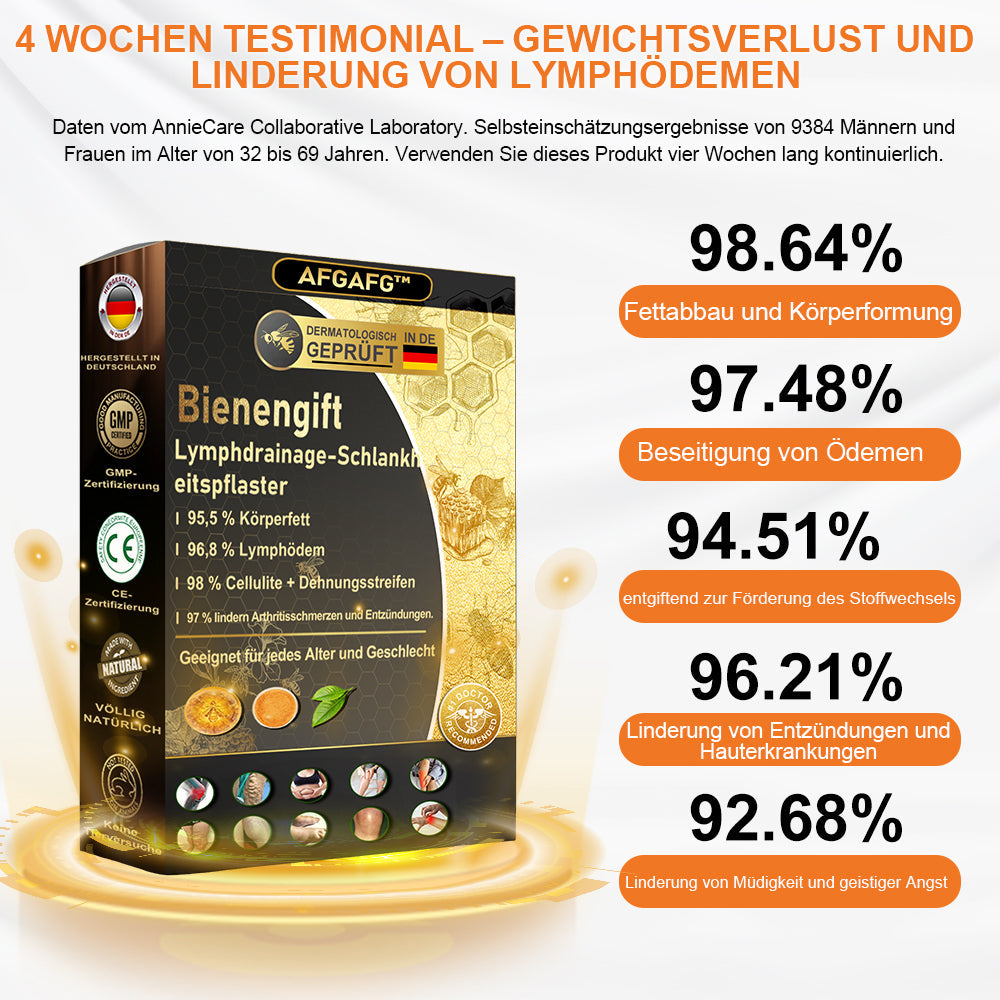 🐝✨ AFGAFG™🌿🌿 Bienen-Venom Lymphatischer Drainage Schlank-Patch【Empfohlen vom Arzt - Geeignet für Männer und Frauen】