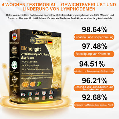 🐝✨ AFGAFG™🌿🌿 Bienen-Venom Lymphatischer Drainage Schlank-Patch【Empfohlen vom Arzt - Geeignet für Männer und Frauen】